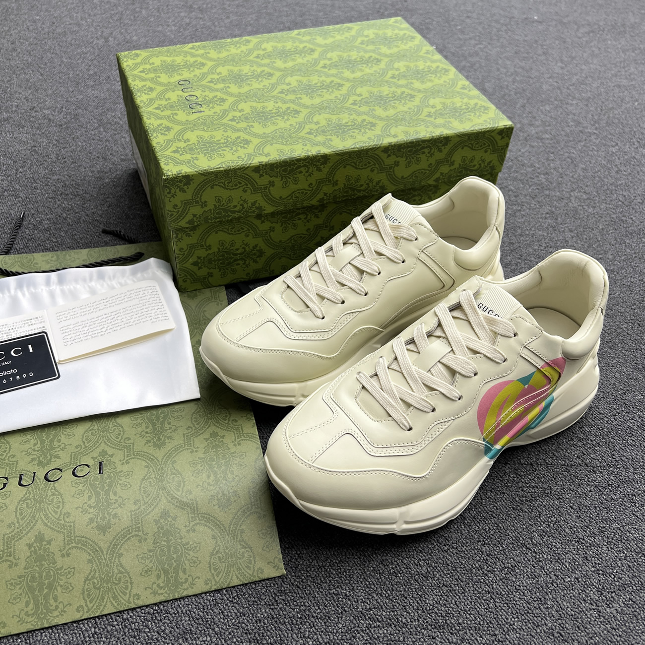 Gucci Rhyton Gg Logo W 386750 A3830 1818 (4) - www.newkick.vip